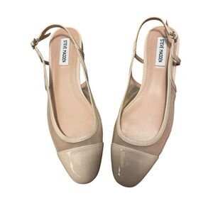 Steve Madden Vahalla Slingback Cap Toe Pumps Pale Pink Size 10 NEW
